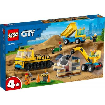 60391 LEGO® City İnşaat Kamyonları ve Yıkım Gülleli Vinç
