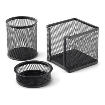 TEMAT 3'LÜ OFİS SETİ METAL KALEMLİK SİYAH