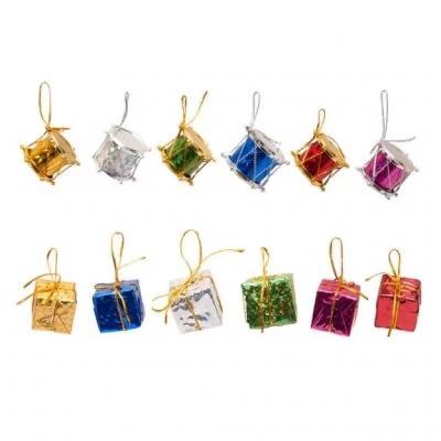 Yılbaşı Ağaç Süsü Davul ve Hediye Paketi 12'li