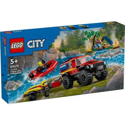 60412 LEGO® City 4x4 Kurtarma Botlu İtfaiye Kamyonu